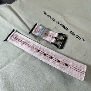 Off-White Mini Industrial Belt White Apple Watch Strap/Band Classic Buc…